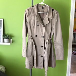 Flared trench coat